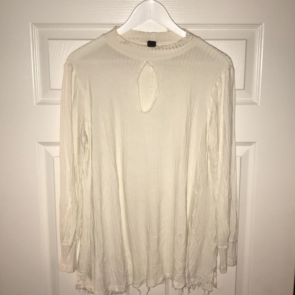 Long Free People tunic in off white